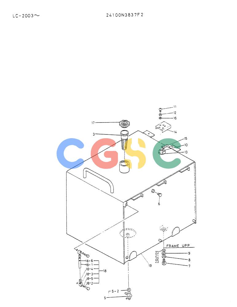 神钢零件查询(K912A) - EXCAVATOR BTW LC-2003 - LC-2016 (1/85-12/03) (01-007) - TANK ASSY, FUEL Kobelco
