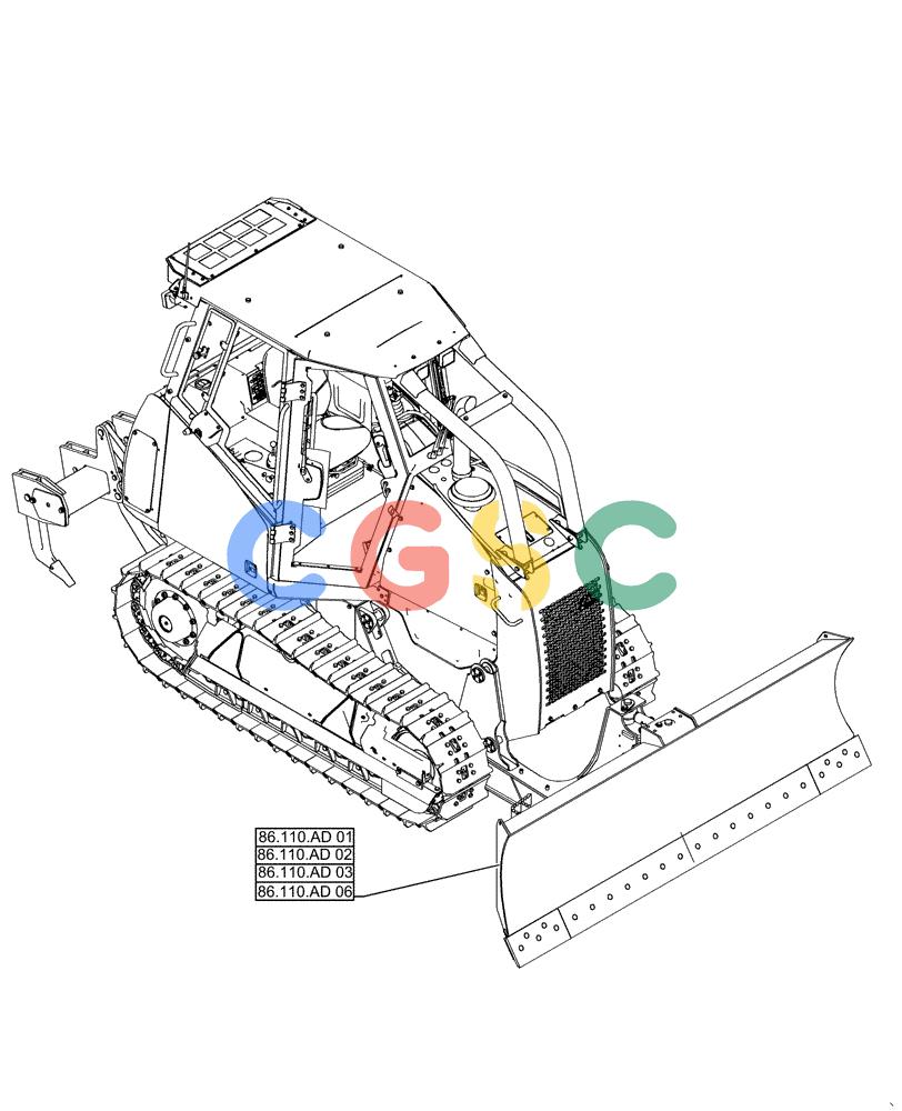 纽荷兰零件查询(D180C XLT) - CRAWLER DOZER - TIER 4A (12/13-) (86.000.00[01]) - PICTORIAL INDEX - DOZER New Holland Constructuion