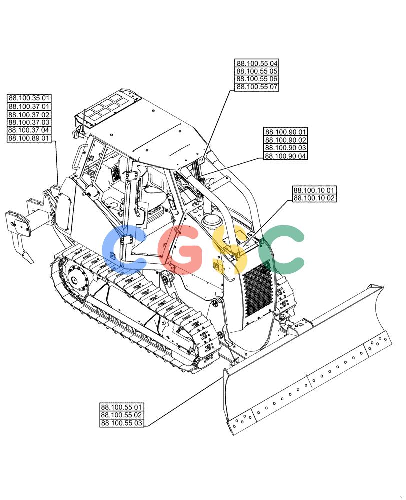 纽荷兰零件查询(D180C XLT) - CRAWLER DOZER - TIER 4A (12/13-) (88.000.00[01]) - PICTORIAL INDEX - ACCESSORIES New Holland Constructuion