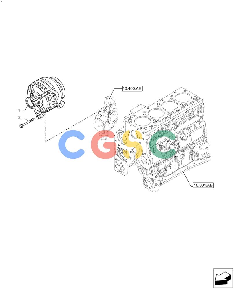 神钢零件查询(F4HFE413C A002) - ENGINE 5801688472 - 47397958 - TIER 4A (4/14-) (55.301.AA) - ALTERNATOR Kobelco