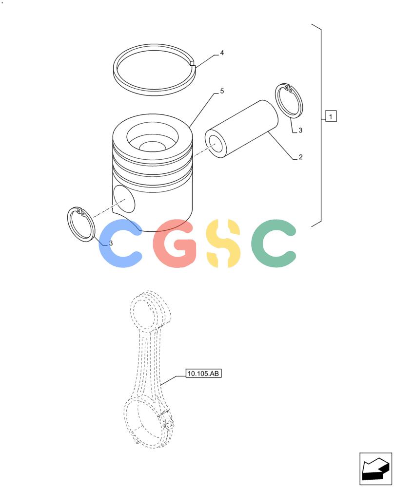 神钢零件查询(F4HFE413C A002) - ENGINE 5801688472 - 47397958 - TIER 4A (4/14-) (10.105.AG) - PISTON Kobelco