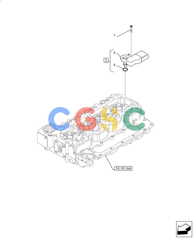 神钢零件查询(F4HFE413E A002) - ENGINE 5801688466 - 84573058 - TIER 4A (4/14-) (55.014.AD) - ENGINE, SENSOR Kobelco