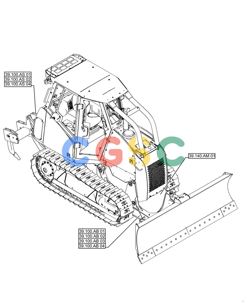 纽荷兰零件查询(D180C XLT) - CRAWLER DOZER - TIER 4A (12/13-) (39.000.00[01]) - PICTORIAL INDEX - FRAME New Holland Constructuion