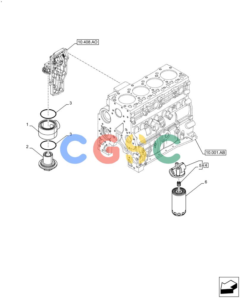 神钢零件查询(F4HFE413E A002) - ENGINE 5801688466 - 84573058 - TIER 4A (4/14-) (10.304.AE) - ENGINE OIL FILTER Kobelco