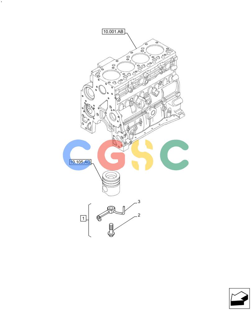 神钢零件查询(F4HFE413E A002) - ENGINE 5801688466 - 84573058 - TIER 4A (4/14-) (10.304.AR) - PISTON COOLING NOZZLE Kobelco