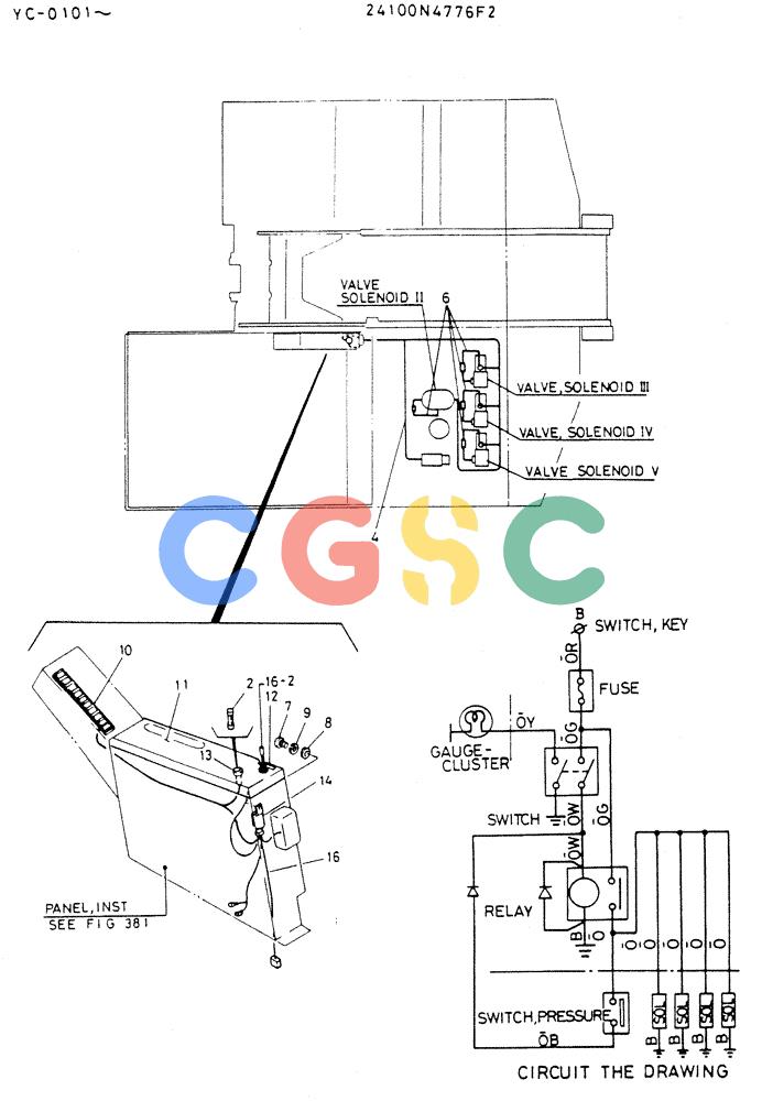 神钢零件查询(MD300LC) - EXCAVATOR BTW YC0101 - YC0300 (1/80-12/06) (05-015) - WIRING ASSY Kobelco