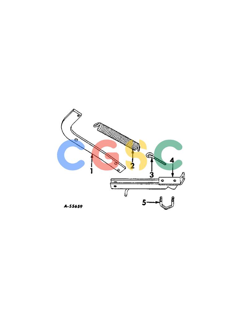 凯斯零件查询(DRY) - FERTILIZER UNITS (4-ROW & 6-ROW). (1/66-12/69) (A-116) - DRY FERTILIZERS, ATTACHING ARM SPRING LOADER APPLICATOR Case Agriculture