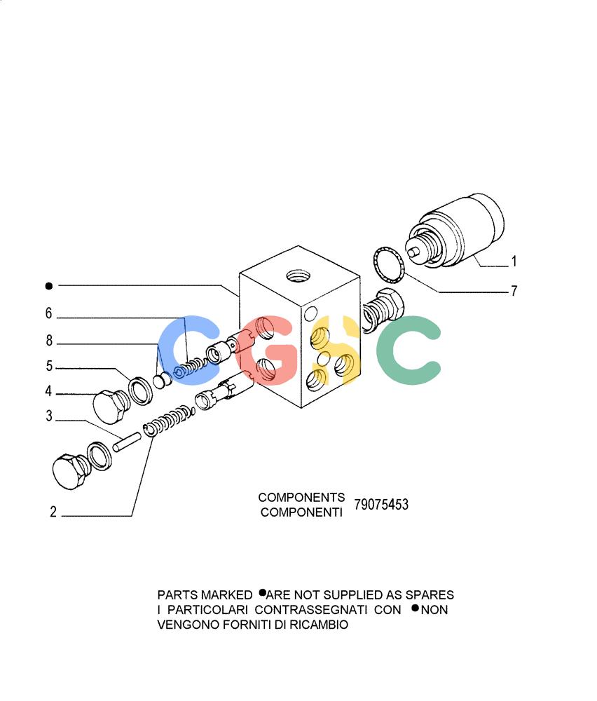 纽荷兰零件查询(FL175) - CRAWLER LOADER (N.A. VERSION) (6/92-) (9.439[08]) - ADDITIONAL HYDRAULIC FUNCTION - OPTIONAL CODE 76035547 New Holland Constructuion