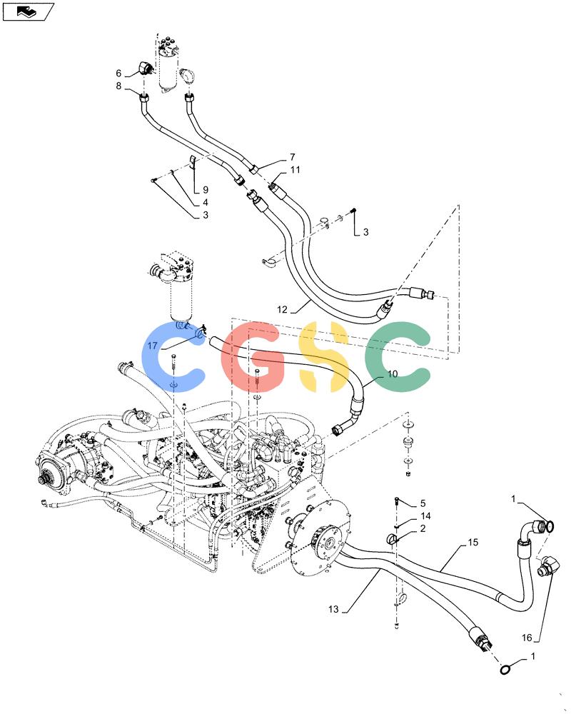 纽荷兰零件查询(D125C WT/LGP) - CRAWLER DOZER - TIER 4A (10/13-) (29.218.AO[04]) - HYDROSTATIC PUMP New Holland Constructuion