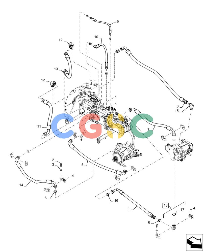 纽荷兰零件查询(D125C WT/LGP) - CRAWLER DOZER - TIER 4A (10/13-) (29.218.AO[03]) - HYDROSTATIC PUMP New Holland Constructuion