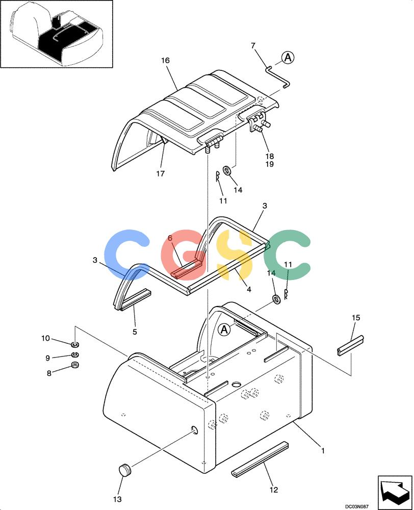 纽荷兰零件查询(EH160) - CRAWLER EXCAVATOR (9/03-) (09 -07[00]) - COVER ASSEMBLY New Holland Constructuion
