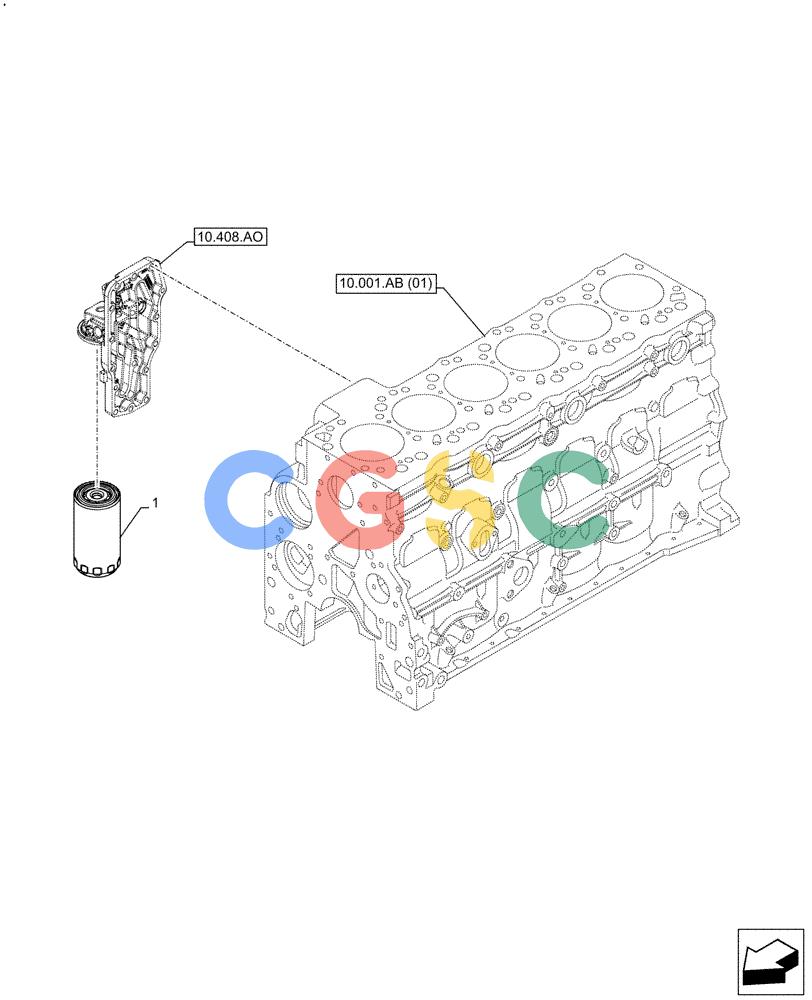 神钢零件查询(F4HFE613B B006) - ENGINE 5801731918 - 47519640 (2/14-) (10.304.AE) - ENGINE OIL FILTER Kobelco