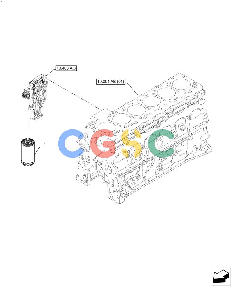 神钢零件查询(F4HFE613K B002) - ENGINE 5801731932 - 47519634 (2/14-) (10.304.AE) - ENGINE OIL FILTER Kobelco