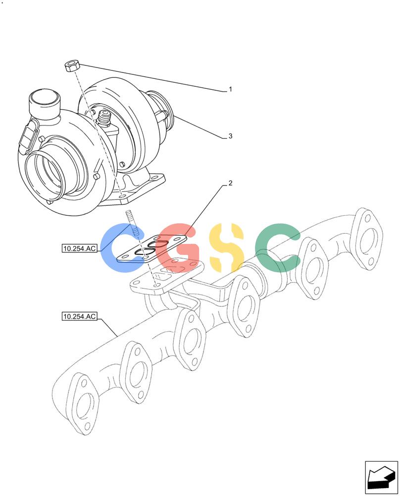神钢零件查询(F4HFE613B B006) - ENGINE 5801731918 - 47519640 (2/14-) (10.250.AC) - TURBOCHARGER Kobelco