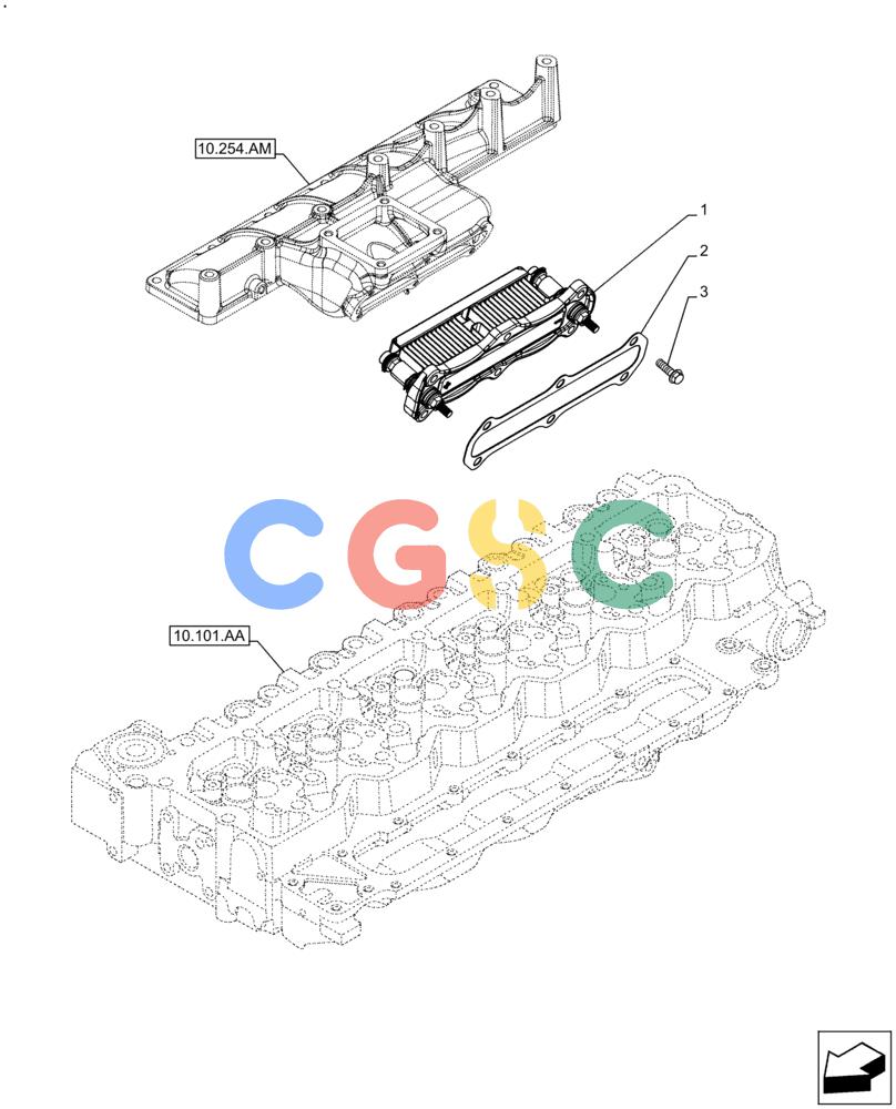 神钢零件查询(F4HFE613B B006) - ENGINE 5801731918 - 47519640 (2/14-) (55.202.AA) - MANIFOLD, HEATER Kobelco