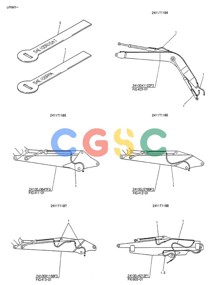 神钢零件查询(K905LC) - EXCAVATOR BTW YP0115 - YP0301 (1/85-12/03) (10-024) - BAND,HOSE Kobelco
