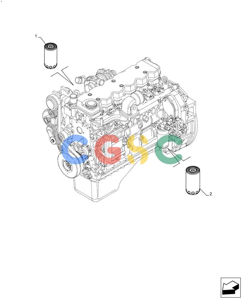 神钢零件查询(F4HFE613B B006) - ENGINE 5801731918 - 47519640 (2/14-) (05.100.03) - FILTERS & CAPACITIES Kobelco