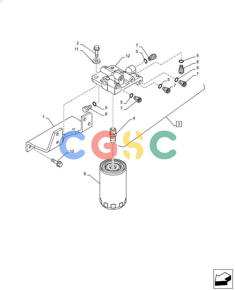 神钢零件查询(F4HFE613B B006) - ENGINE 5801731918 - 47519640 (2/14-) (10.206.AG) - FUEL FILTER Kobelco