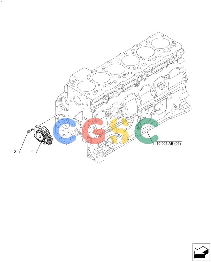 神钢零件查询(F4HFE613B B006) - ENGINE 5801731918 - 47519640 (2/14-) (10.304.AC) - ENGINE, OIL, PUMP Kobelco