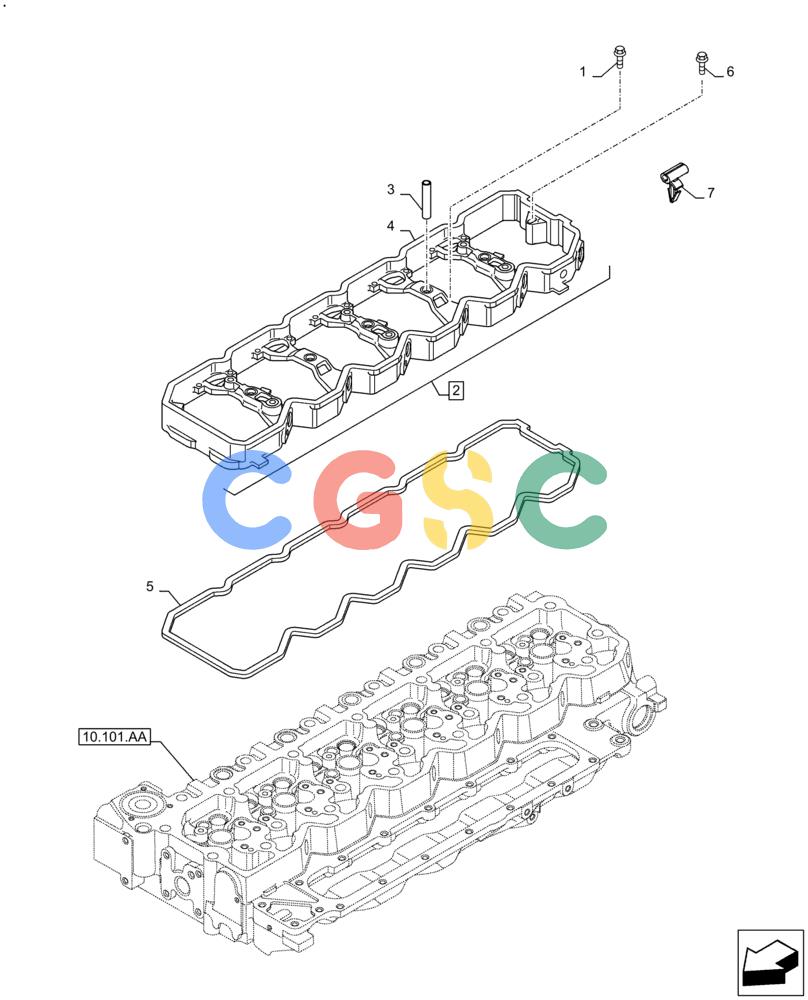 神钢零件查询(F4HFE613B B006) - ENGINE 5801731918 - 47519640 (2/14-) (10.106.AO[02]) - ROCKER ARM Kobelco