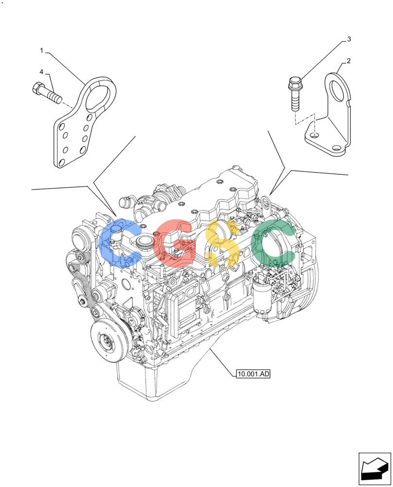 神钢零件查询(F4HFE613B B006) - ENGINE 5801731918 - 47519640 (2/14-) (10.001.AK) - ENGINE, HOOK Kobelco