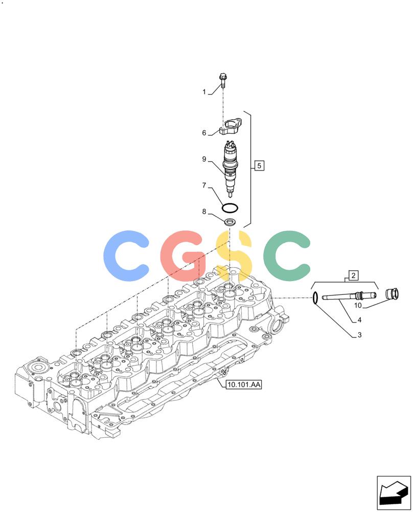 神钢零件查询(F4HFE613B B006) - ENGINE 5801731918 - 47519640 (2/14-) (10.218.AF) - FUEL INJECTOR Kobelco