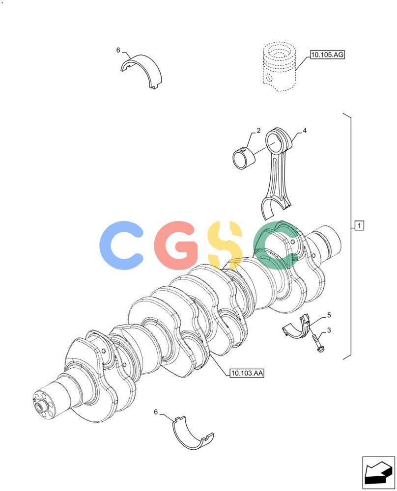 神钢零件查询(F4HFE613B B006) - ENGINE 5801731918 - 47519640 (2/14-) (10.105.AB) - CONNECTING ROD Kobelco
