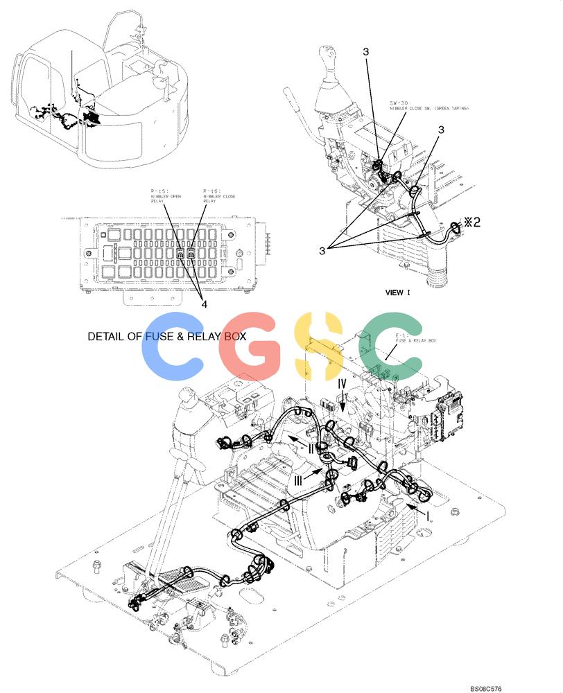 神钢零件查询(ED150) - BLADE RUNNER ACERA SR EXCAVATOR DOZER (TIER 3 ) ASN YL06-01201 (5/08-12/12) (06-05[01]) - HARNESS ASSEMBLY, UPPER (HAND CONTROL) (YY13E00072F1), FIGURE 1 OF 4 Kobelco