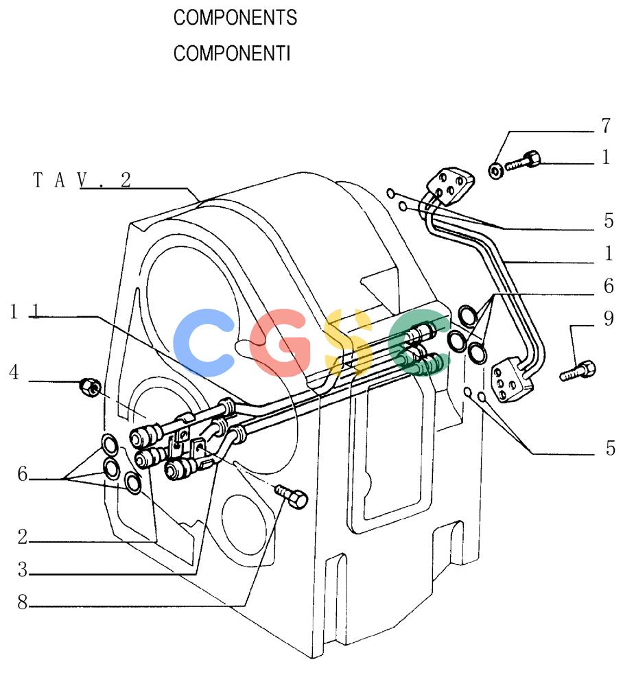 纽荷兰零件查询(FD145) - CRAWLER DOZER (N.A. VERSION) (10/98-) (1.211[08]) - TRANSMISSION - PIPING New Holland Constructuion