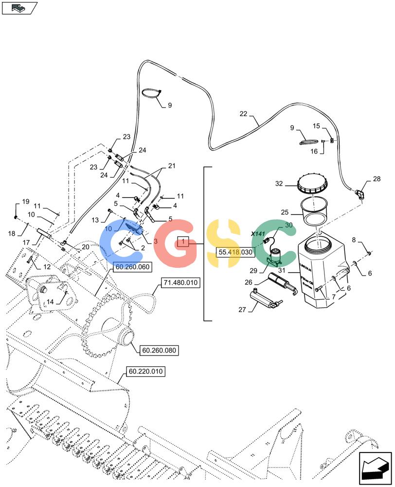 凯斯零件查询(LB434R XL) - BALER (11/16-) (71.480.020) - OIL PUMP Case Agriculture