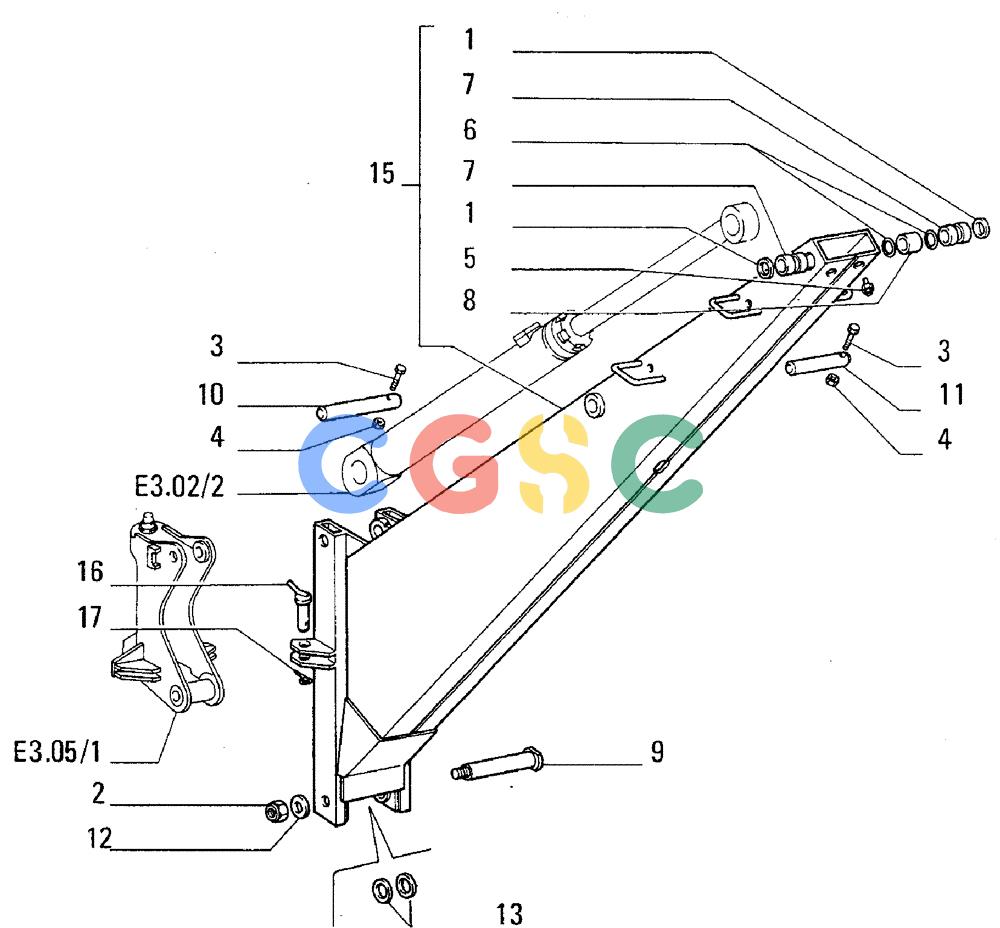 纽荷兰零件查询(FL5B) - CRAWLER LOADER (E3.10/2[001]) - IMPLEMENT LIFTING ARMS New Holland Constructuion