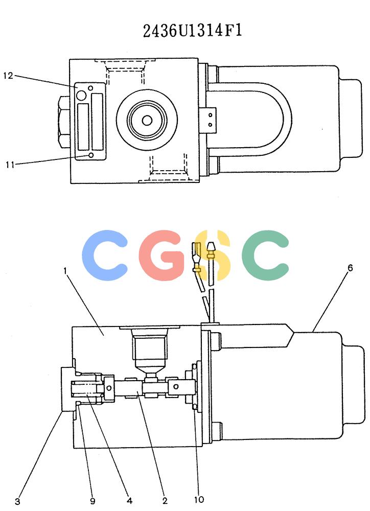神钢零件查询(K905LC) - MARK II EXCAVATOR BTW YP1001 - YP1281 (1/87-12/03) (11-033) - VALVE ASSY, SOLENOID (P/N 2436U1314F1) Kobelco