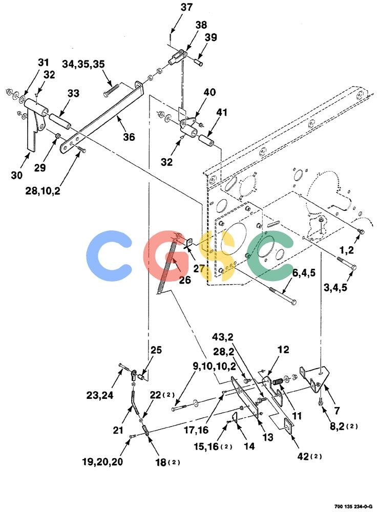 凯斯零件查询(RS561A) - CASE IH ROUND BALER (1/99-12/00) (6-020) - TWINE CUTOFF ASSEMBLY Case Agriculture
