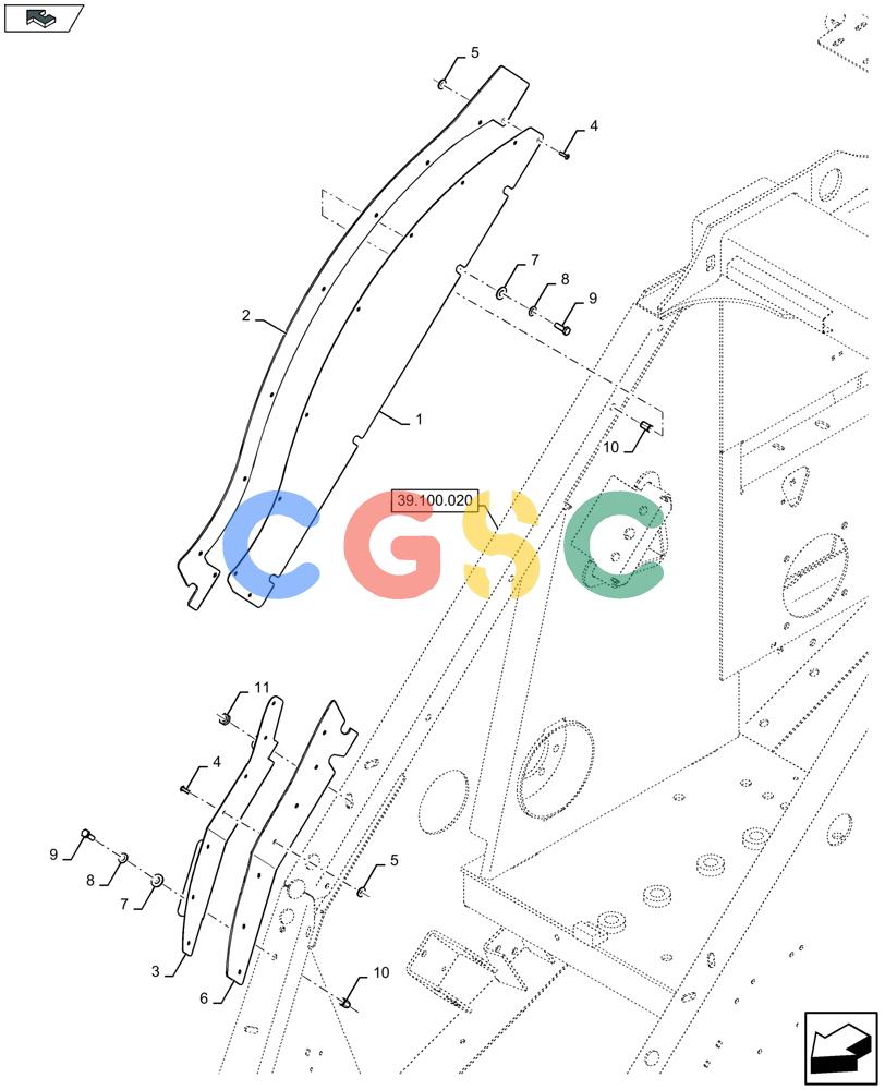 凯斯零件查询(LB434S XL) - BALER (11/16-) (90.118.070) - FLYWHEELBRAKE ANTI DUST PLATE - D094 Case Agriculture