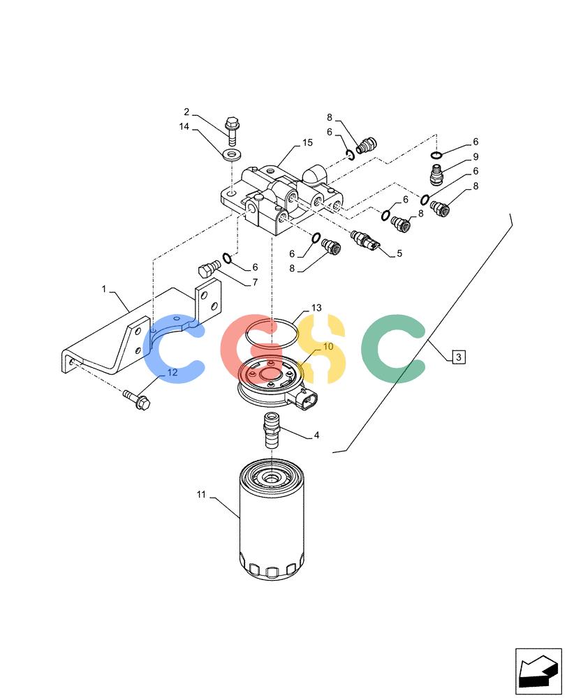 神钢零件查询(F4HFE613T B006) - ENGINE 5801751526 - 47538797 - TIER 4B (1/14-) (10.218.AD) - FUEL FILTER Kobelco