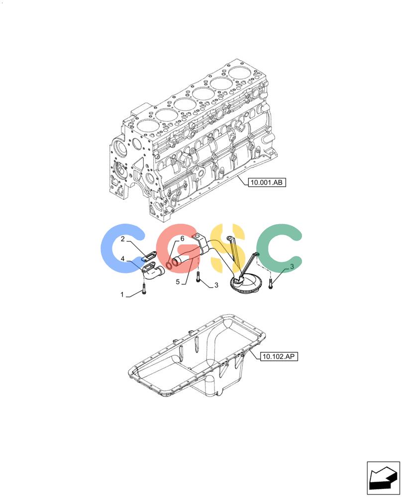神钢零件查询(F4HFE613T B006) - ENGINE 5801751526 - 47538797 - TIER 4B (1/14-) (10.304.AL) - OIL PUMP & LINES Kobelco