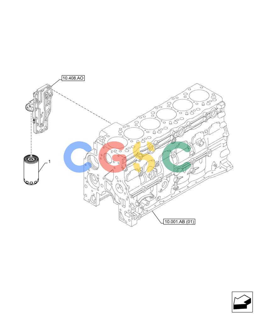 神钢零件查询(F4HFE613T B006) - ENGINE 5801751526 - 47538797 - TIER 4B (1/14-) (10.304.AE) - ENGINE OIL FILTER Kobelco