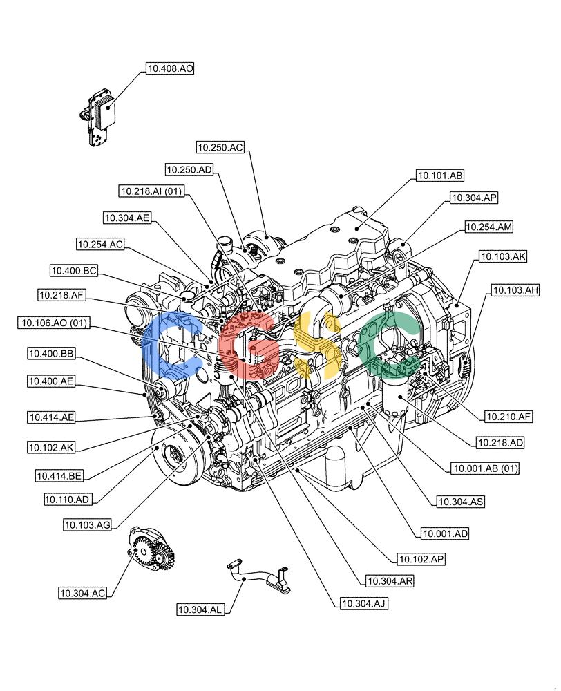 神钢零件查询(F4HFE613T B005) - ENGINE 5801751522 - 47538793 - TIER 4B (1/14-) (10.000.00) - SECTION INDEX - ENGINE Kobelco