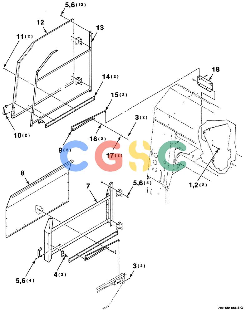 凯斯零件查询(RS561) - CASE IH ROUND BALER (1/99-12/00) (07-030) - SHIELD, LATCH AND SUPPORT ASSEMBLIES (RIGHT) (S.N. CFH0156400 AND LATER) Case Agriculture