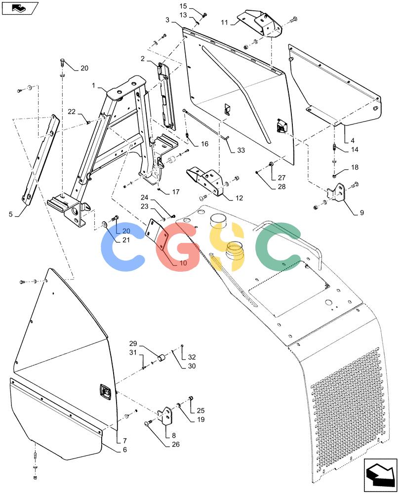 纽荷兰零件查询(D150C XLT) - CRAWLER DOZER - TIER 4A (10/13-) (90.100.AU[03]) - SIDE PANEL, HOOD New Holland Constructuion