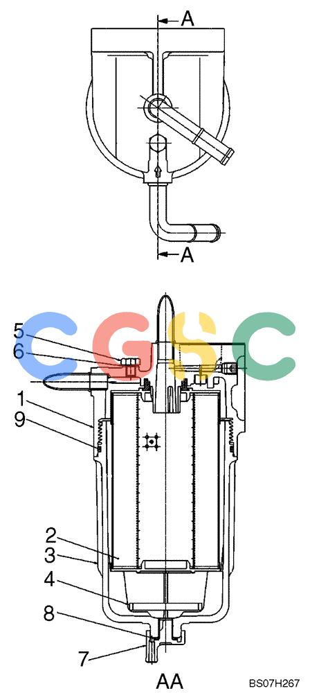 神钢零件查询(ED150) - BLADE RUNNER ACERA SR EXCAVATOR DOZER (TIER 3 ) ASN YL06-01201 (5/08-12/12) (09-22-02[00]) - FUEL FILTER, ASSY Kobelco