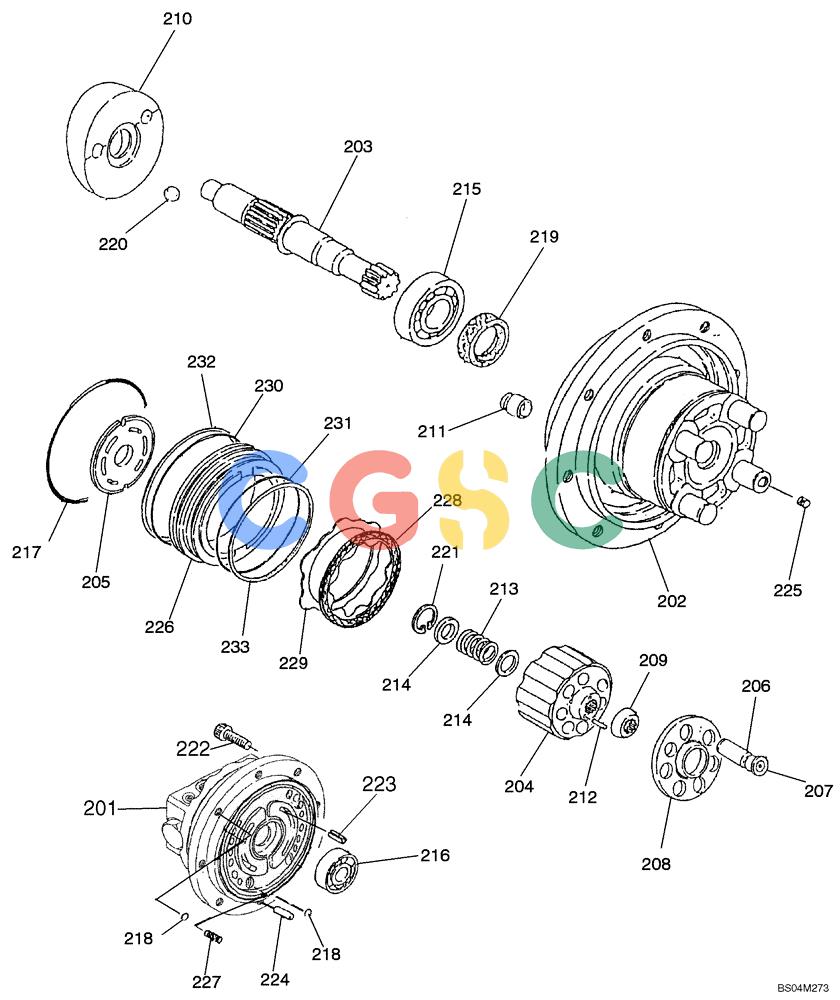 纽荷兰零件查询(E15) - COMPACT CRAWLER EXCAVATOR (N.A.) (1/06-) (06-03[00]) - MOTOR - TRACK DRIVE New Holland Constructuion