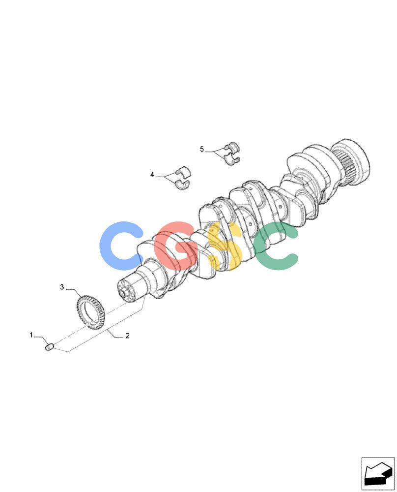 神钢零件查询(F4GE9684E J615) - ENGINE 5801763602 - 47613194 (8/14-) (10.103.AA) - CRANKSHAFT Kobelco