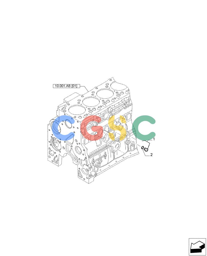 神钢零件查询(F4GE9684E J615) - ENGINE 5801763602 - 47613194 (8/14-) (10.001.AB[02]) - CYLINDER BLOCK Kobelco