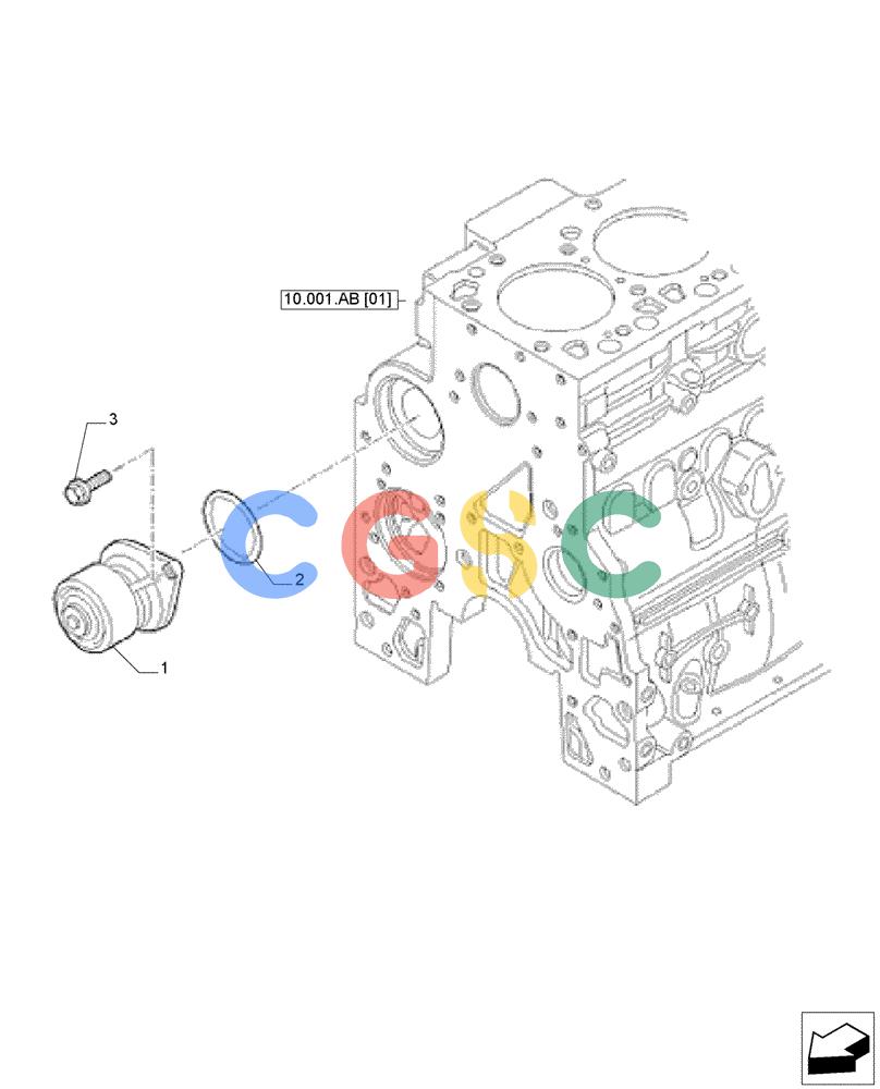 神钢零件查询(F4GE9684E J615) - ENGINE 5801763602 - 47613194 (8/14-) (10.400.BB) - WATER PUMP Kobelco