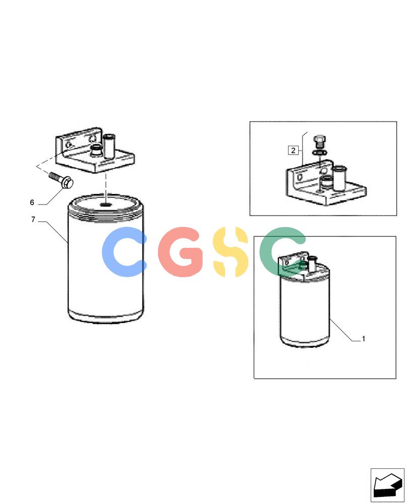 神钢零件查询(F4GE9684E J615) - ENGINE 5801763602 - 47613194 (8/14-) (10.206.AG) - FUEL FILTER Kobelco