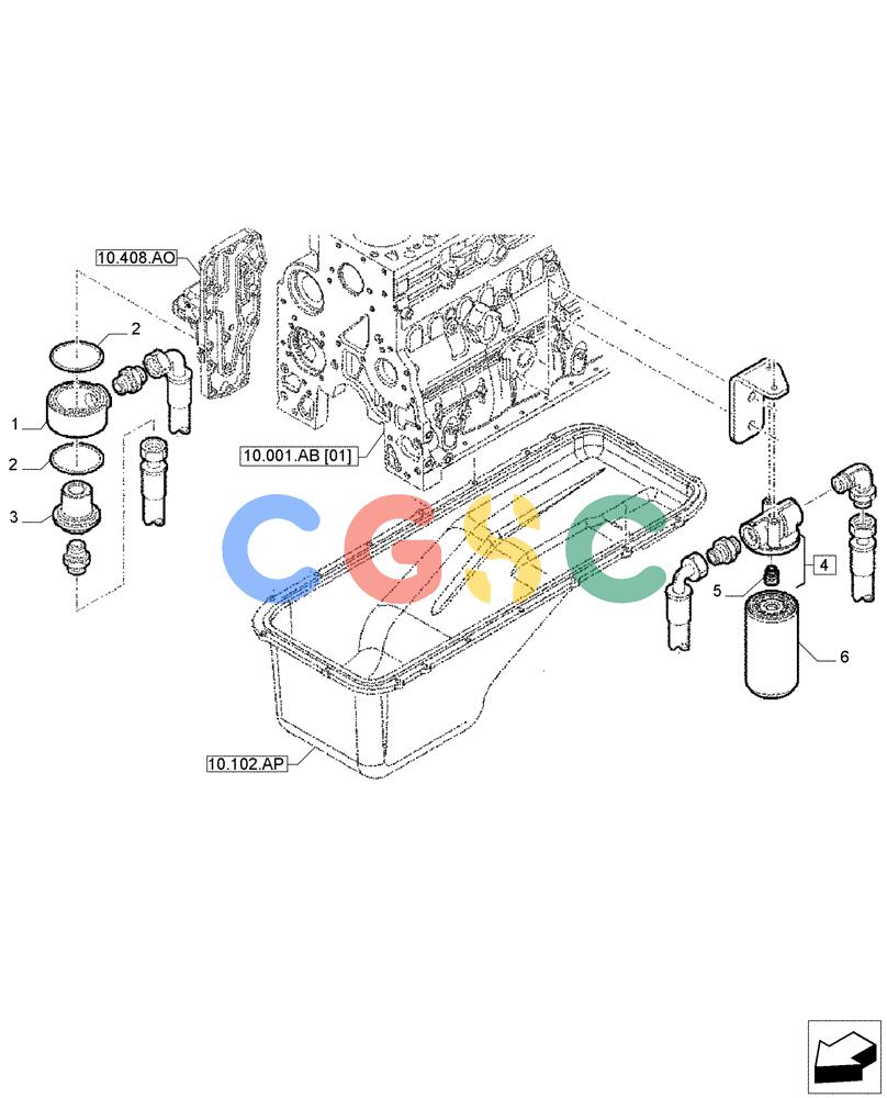 神钢零件查询(F4GE9684E J615) - ENGINE 5801763602 - 47613194 (8/14-) (10.304.AE) - ENGINE OIL FILTER Kobelco
