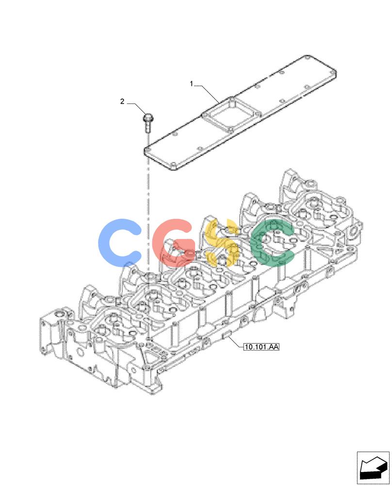 神钢零件查询(F4GE9684E J615) - ENGINE 5801763602 - 47613194 (8/14-) (10.254.AM[01]) - INTAKE & EXHAUST MANIFOLD Kobelco