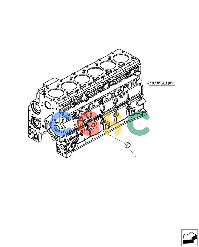 神钢零件查询(F4GE9684E J615) - ENGINE 5801763602 - 47613194 (8/14-) (10.304.AJ[01]) - FILLER, OIL Kobelco
