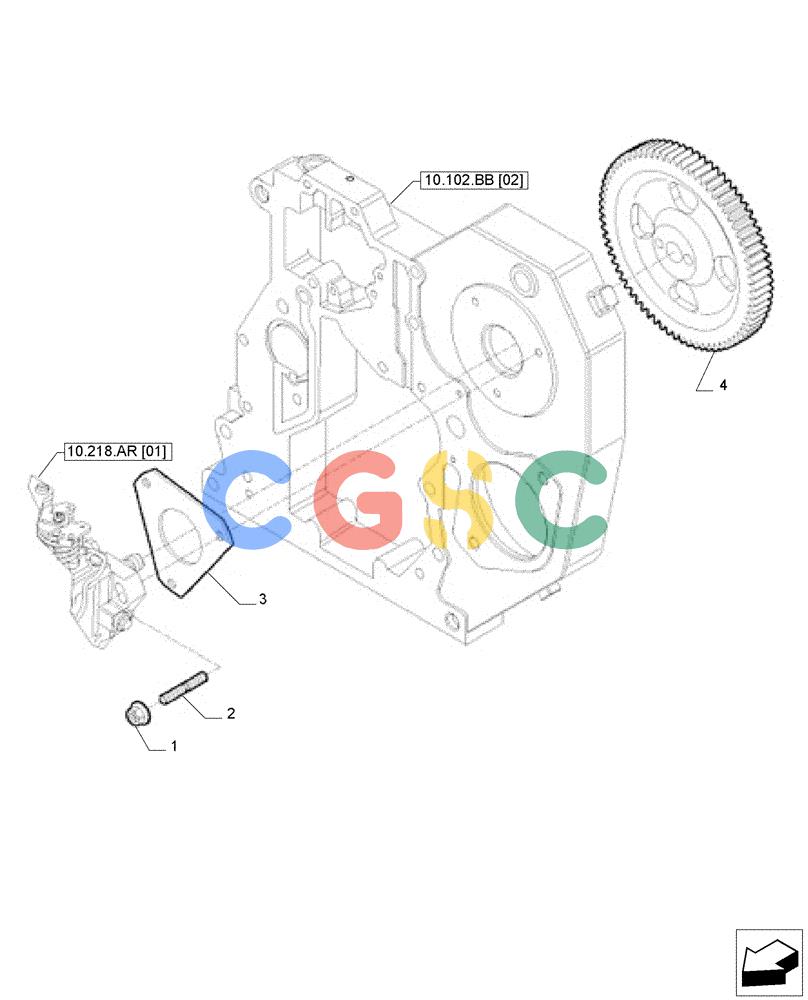 神钢零件查询(F4GE9684E J615) - ENGINE 5801763602 - 47613194 (8/14-) (10.218.AR[02]) - INJECTION PUMP DRIVE Kobelco